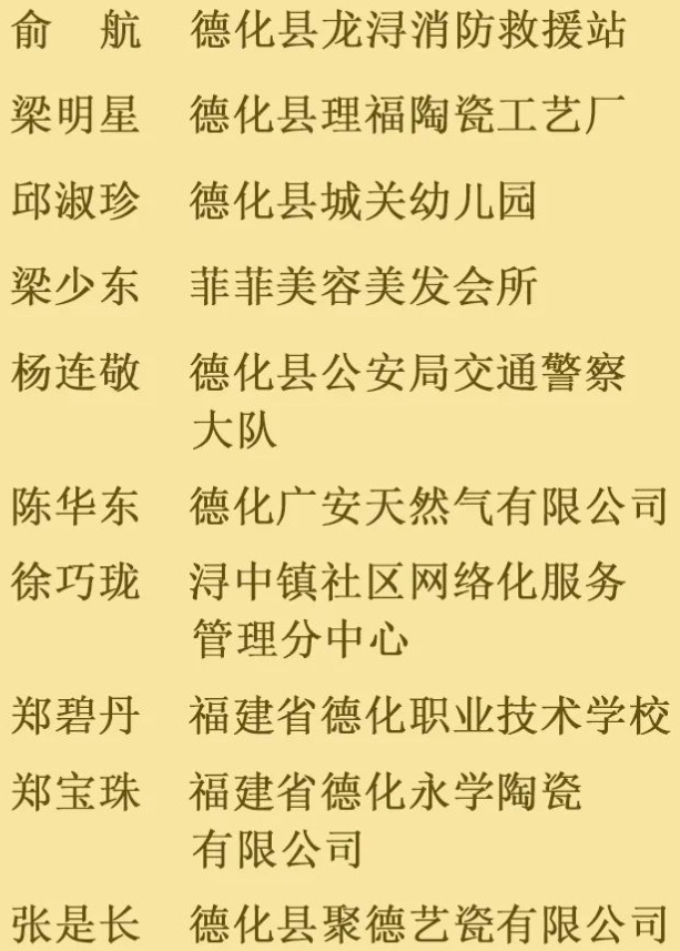 德化县第四批“瓷都工匠”名单出炉 - 憨鼠网