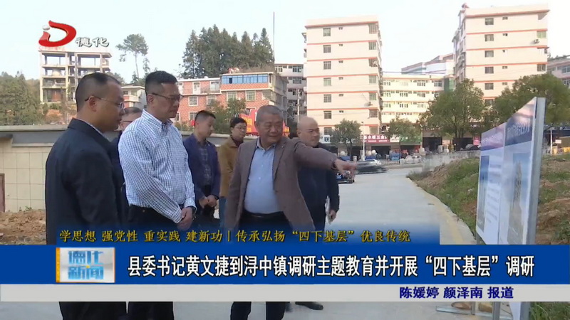 县委书记黄文捷到浔中镇调研主题教育并开展“四下基层”调研 - 憨鼠网