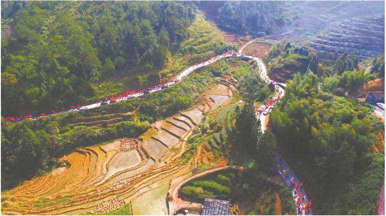 聚焦龙年民俗踩街表演探营 德化巡游龙虎旗 旌旗蔽日庆丰收 - 憨鼠网