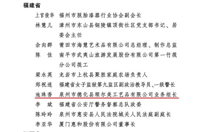 全国妇联授予池珠香全国三八红旗手名单 - 憨鼠网