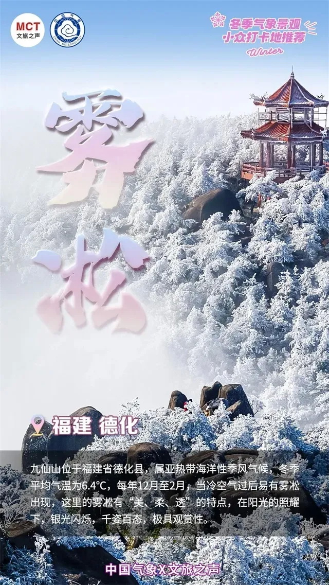 德化九仙山入选“冬季气象景观小众打卡地推荐”名单 - 憨鼠网