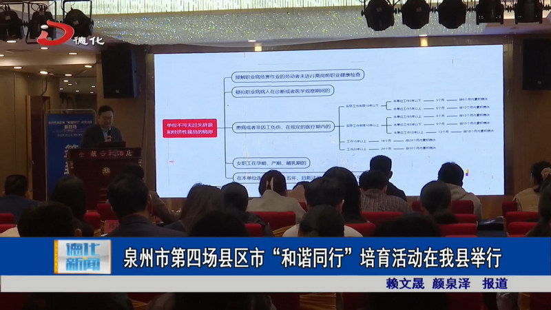 泉州市第四场县区市“和谐同行”培育活动在我县举行 - 憨鼠网