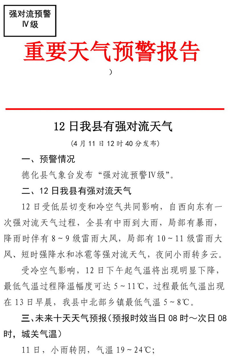 12日我县有强对流天气 - 憨鼠网