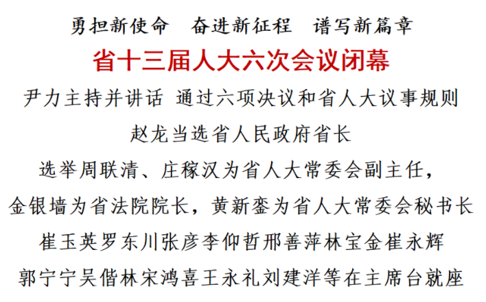 福建省第十三届人民代表大会第六次会议闭幕