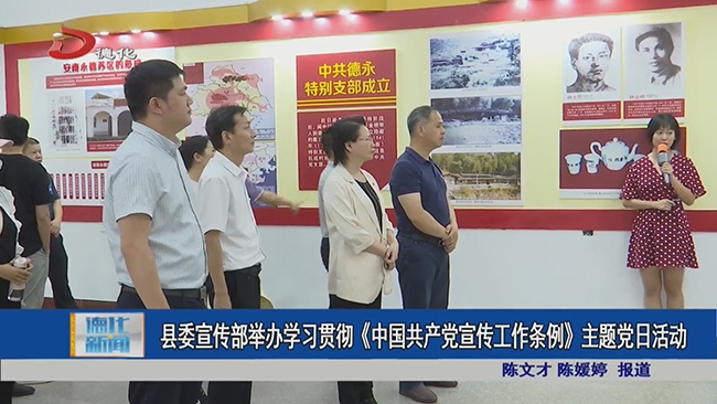 县委宣传部举办学习贯彻《中国共产党宣传工作条例》主题党日活动 - 憨鼠网