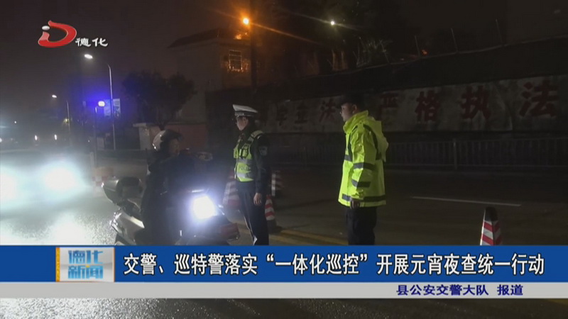交警、巡特警落实“一体化巡控”开展元宵夜查统一行动 - 憨鼠网