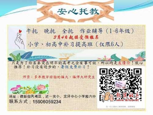 安心托教-小学 初中高中补习班 - 德化论坛