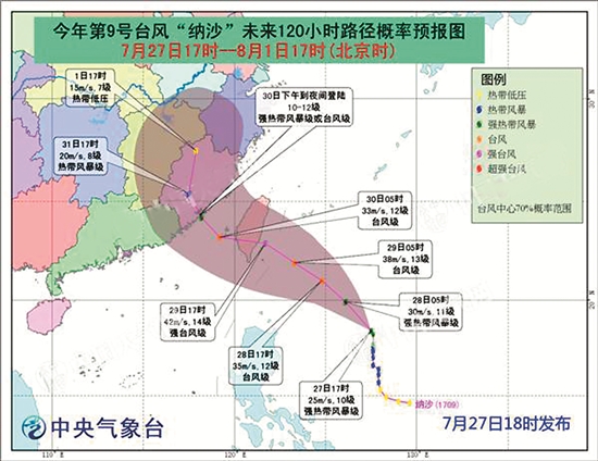 “纳沙”29日起将影响福建省沿海 泉州将迎来风雨 - 憨鼠网