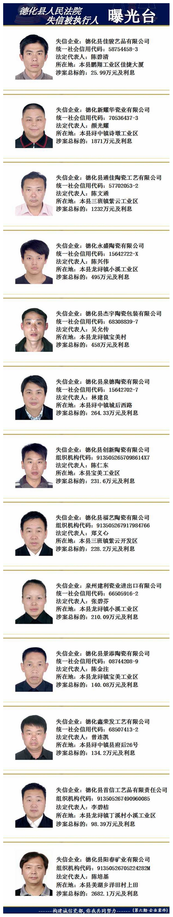 德化法院：2017年第三十五期失信被执行人名单公示 - 憨鼠网