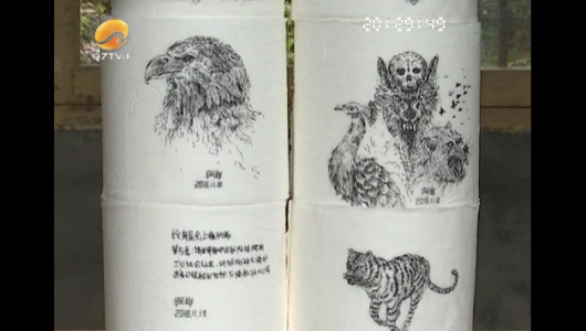 德化小伙卫生纸上作画，创意无限成“网红” - 憨鼠网