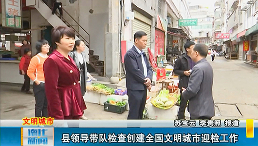 县领导带队检查创建全国文明城市迎检工作 - 憨鼠网