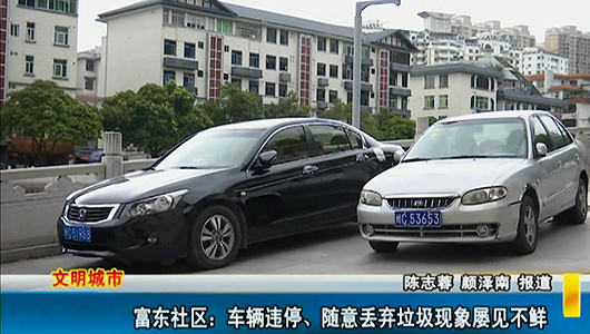 富东社区：车辆违停、随意丢弃垃圾现象屡见不鲜 - 憨鼠网